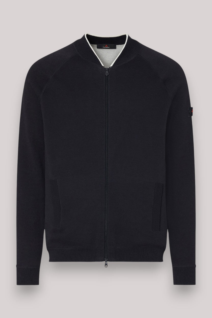 MAGLIA UOMO FULL ZIP BLU GRAFITE - Linassi