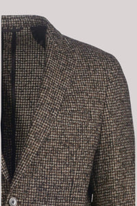 GIACCA UOMO SLIM FIT IN MISTO LANA VERGINE  MARRONE - Linassi