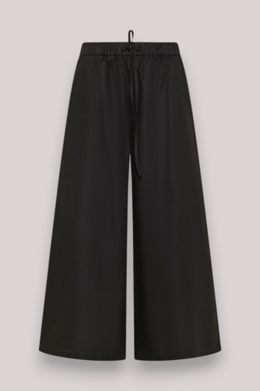 PANTALONE DONNA MISTO COTONE NERO - Linassi