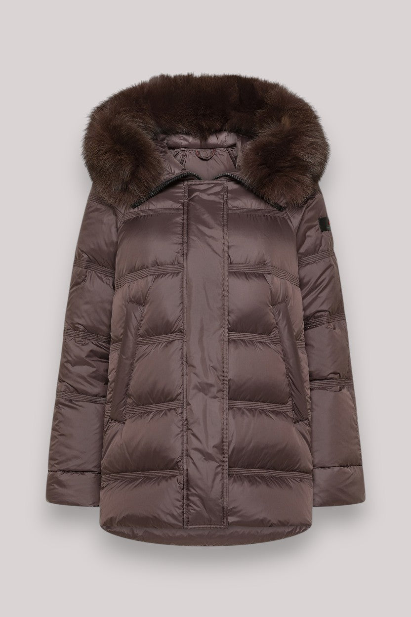 GIACCONE DONNA TAKAN MQN 04 FUR CHICORY COFFEE