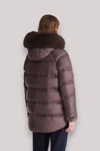GIACCONE DONNA TAKAN MQN 04 FUR CHICORY COFFEE