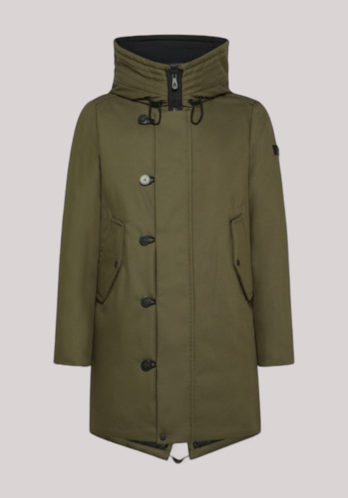 GIACCONE UOMO PARKA RESISTENTE IN TESSUTO MADE IN ITALY VERDE FOGLIAME - Linassi