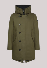 GIACCONE UOMO PARKA RESISTENTE IN TESSUTO MADE IN ITALY VERDE FOGLIAME - Linassi