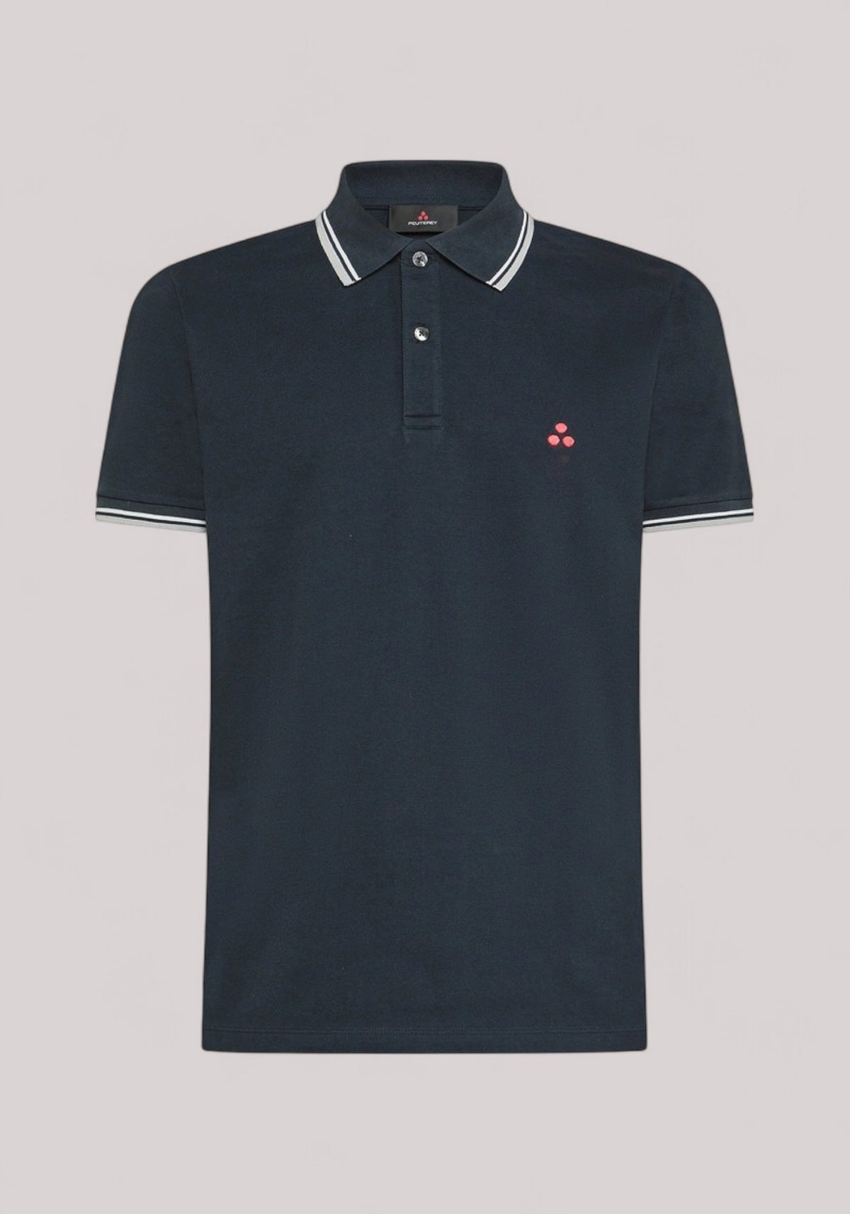 POLO UOMO COTONE STRETCH BLU GRAFITE - Linassi