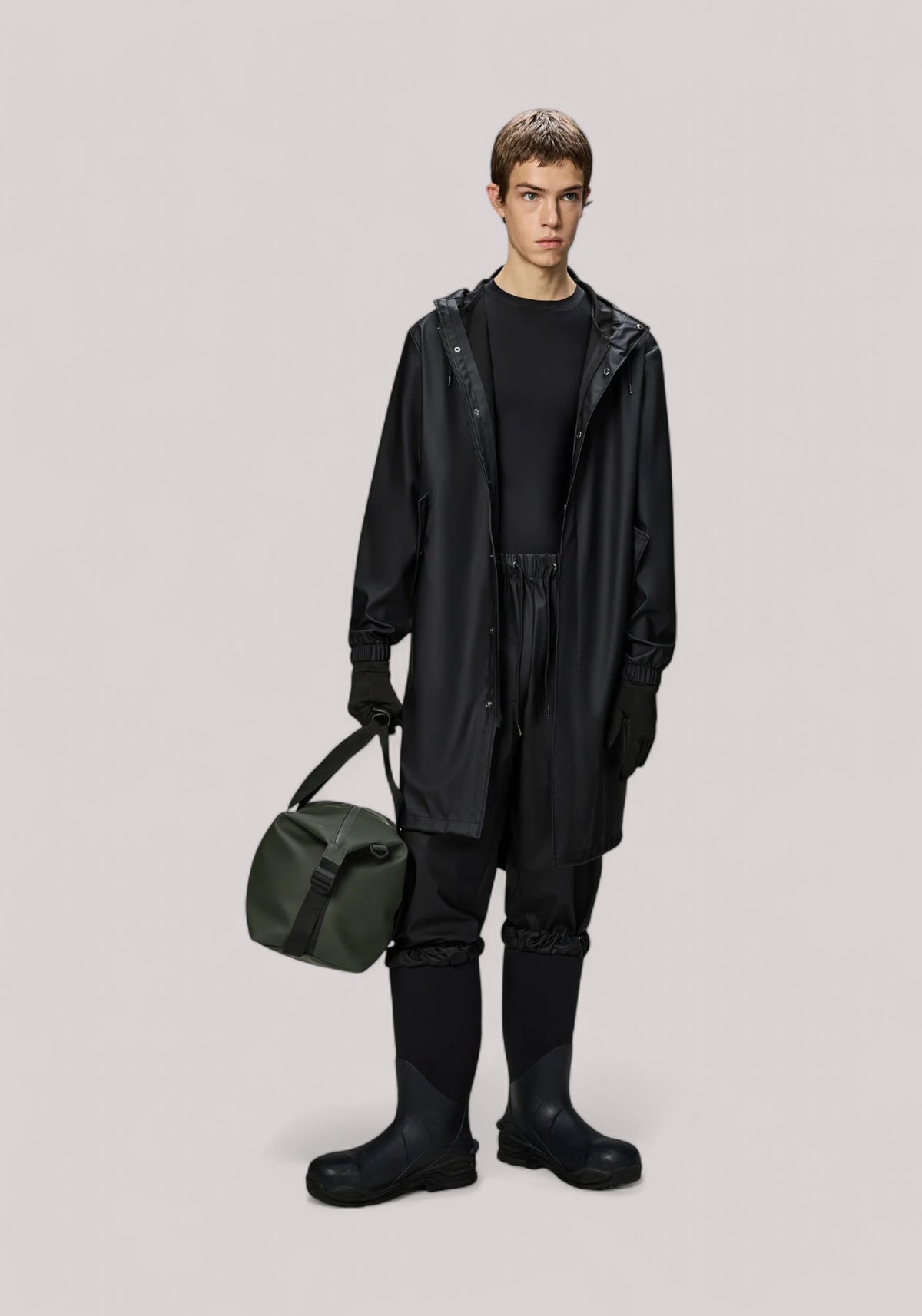 IMPERMEABILE UNISEX FISHTAIL PARKA(W3) BLACK
