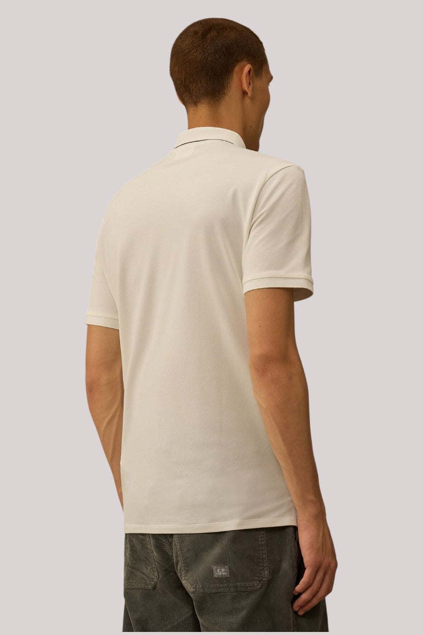 POLO UOMO IN JERSEY GAUZE WHITE - Linassi