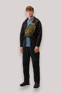 FELPA UOMO FULL ZIP CON CAPPUCCIO BLACK