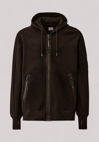 FELPA UOMO FULL ZIP BLACK