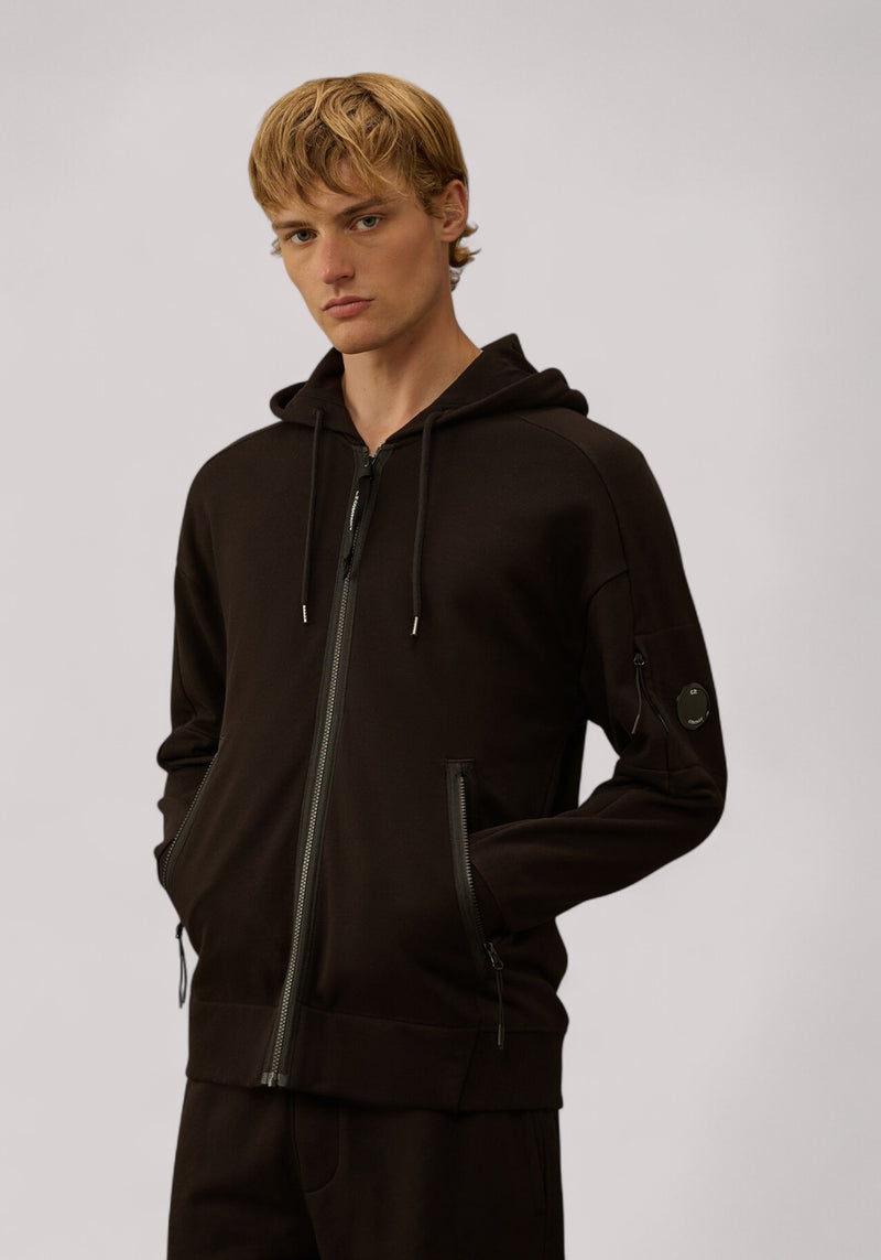 FELPA UOMO FULL ZIP BLACK