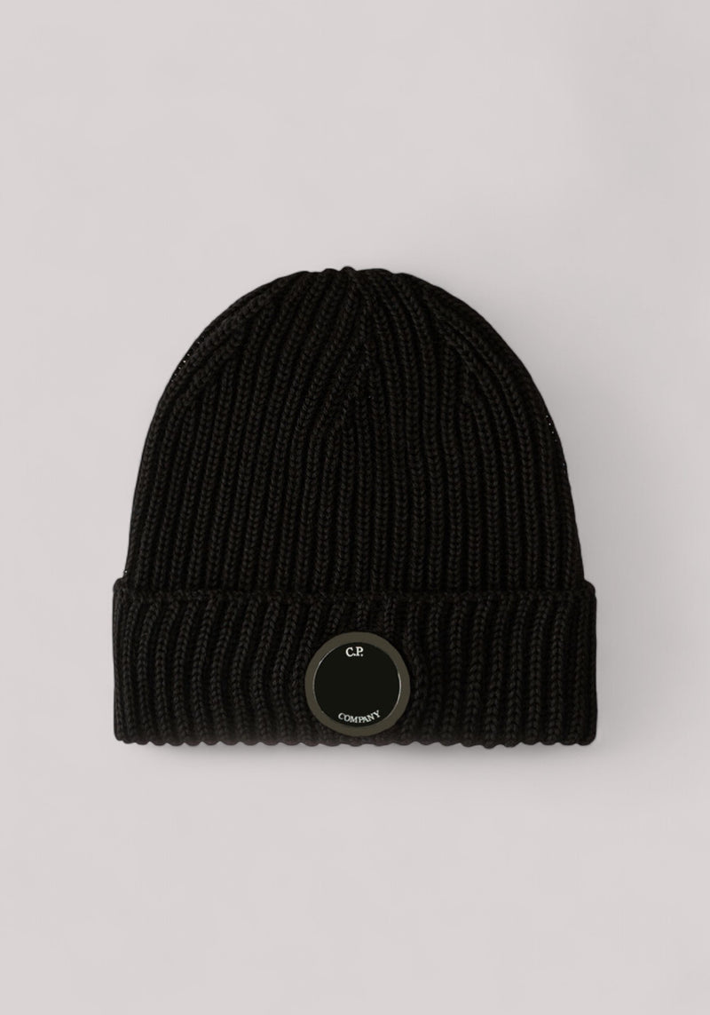 BERRETTO UOMO MERINOS LENS BLACK