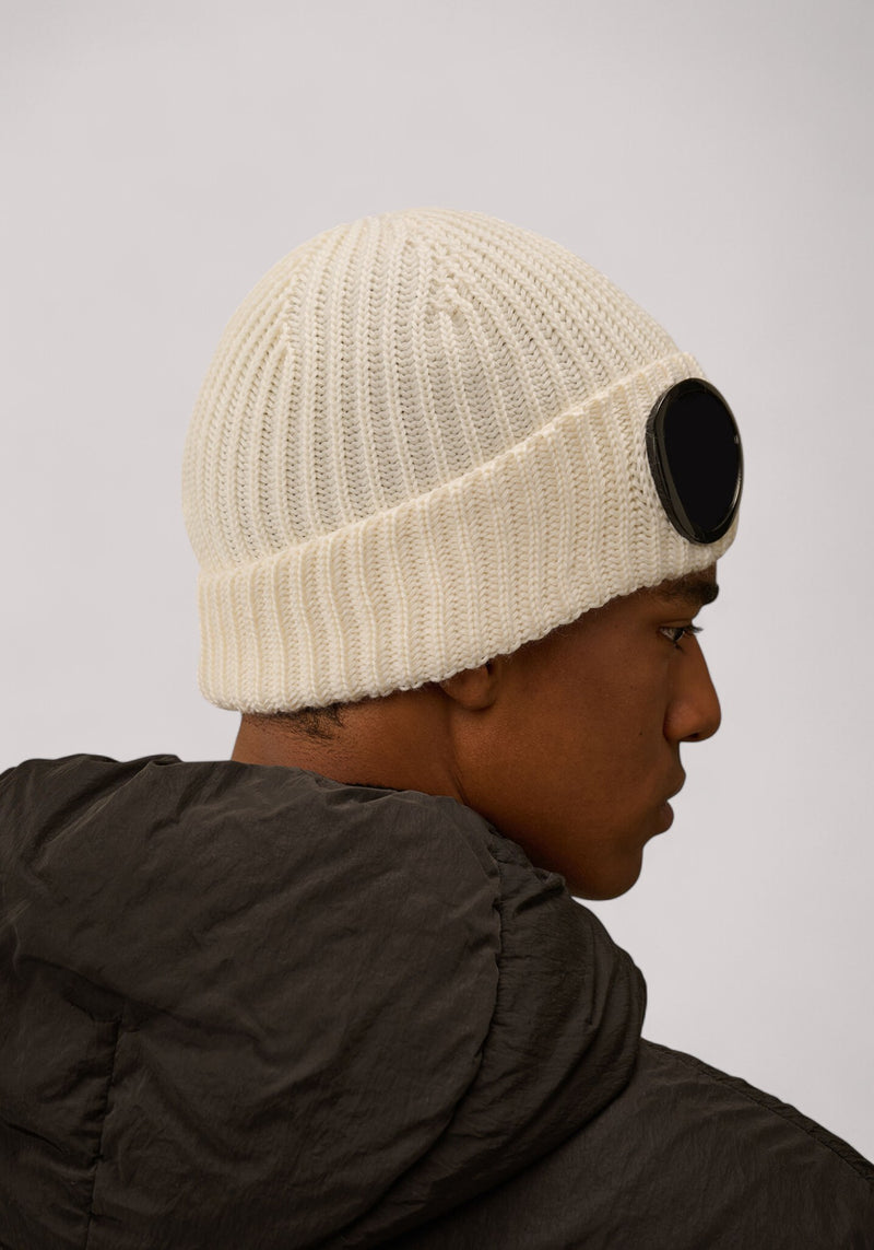 BERRETTO UOMO MERINOS LENS GAUZE WHITE