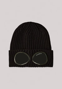 BERRETTO UOMO GOGGLE MERINO NERO