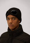 BERRETTO UOMO GOGGLE MERINO NERO