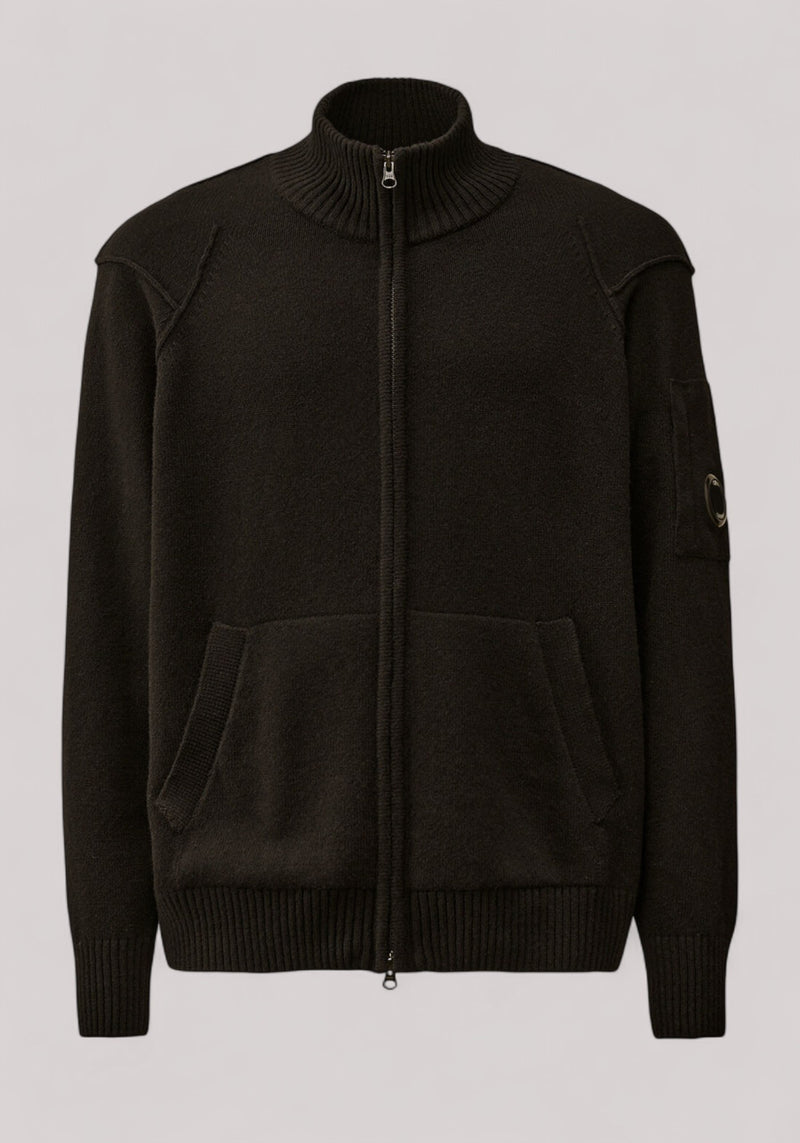 MAGLIA UOMO FULL ZIP NERO