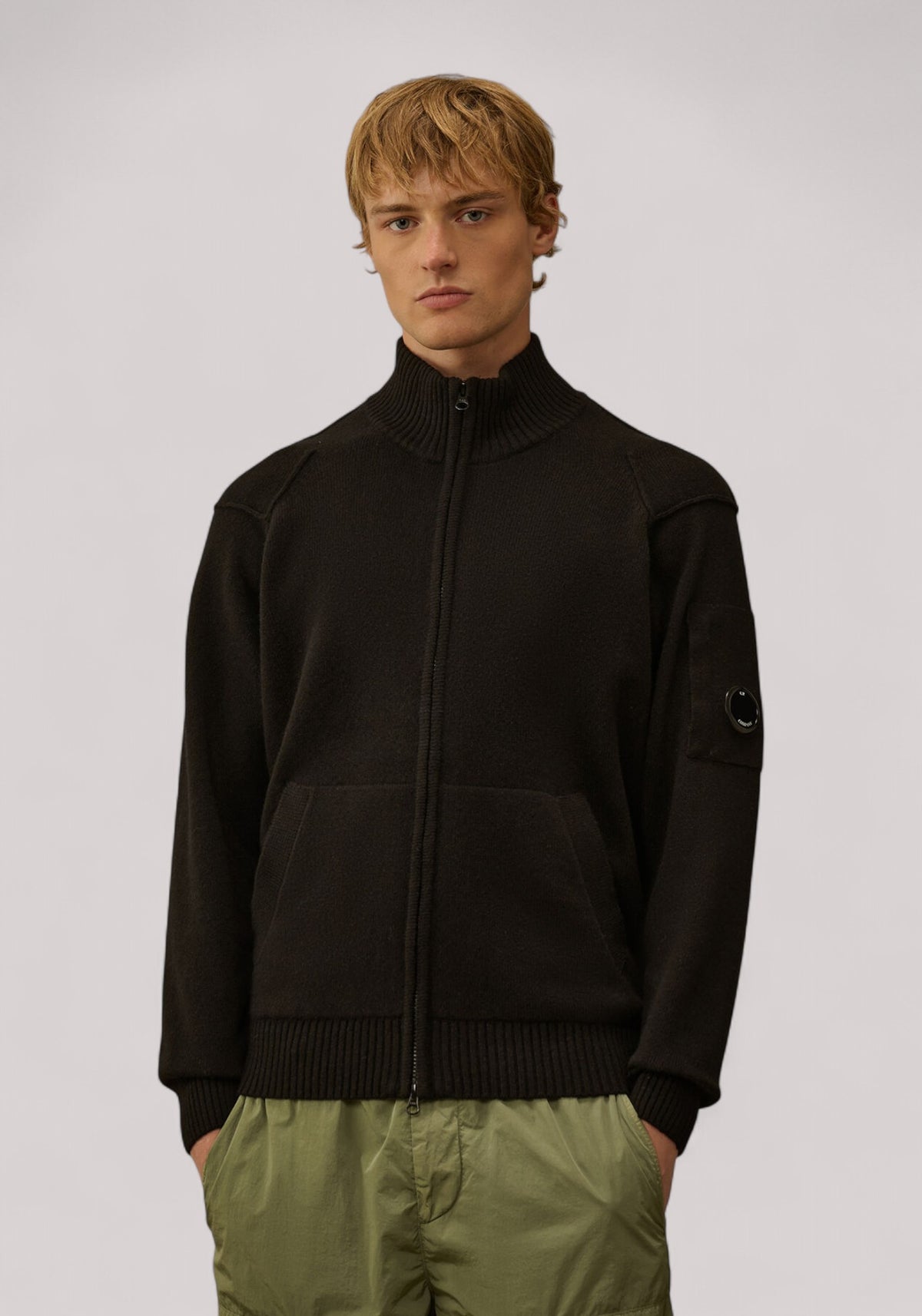 MAGLIA UOMO FULL ZIP NERO