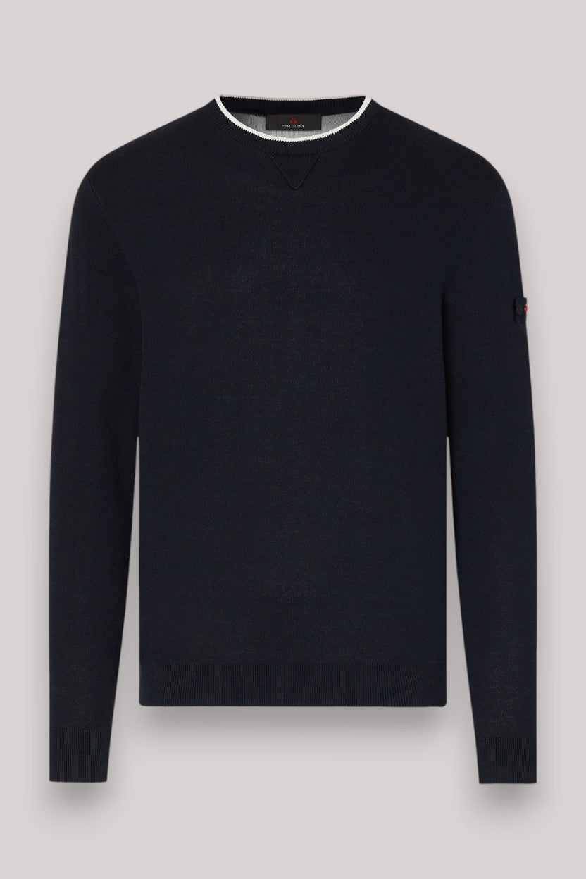 MAGLIA UOMO TAGLIO FELPA BLU GRAFITE - Linassi