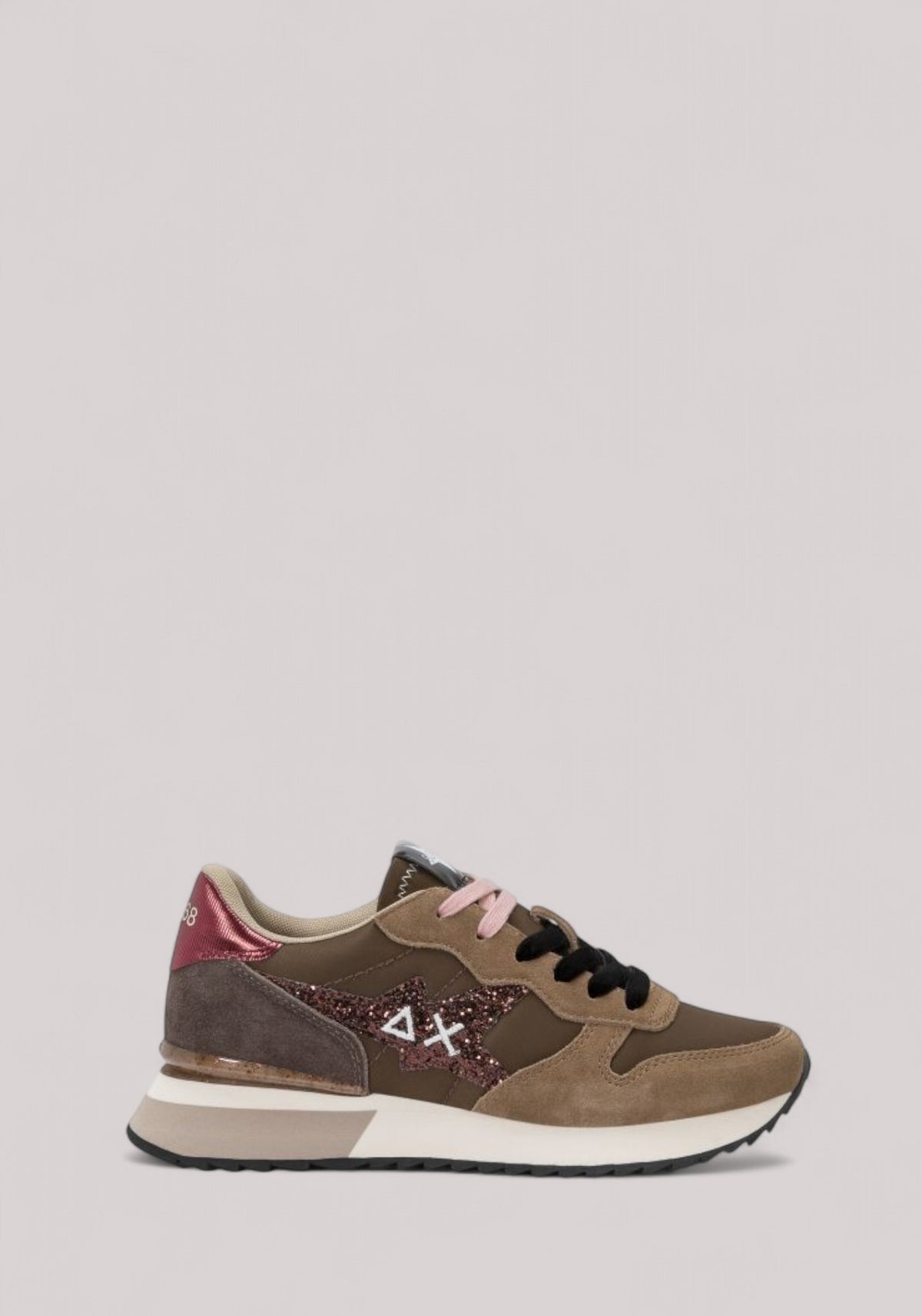 SCARPE DONNA STARGIRL GLITTER LOGO MARRONE - Linassi