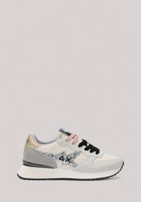 SCARPE DONNA STARGIRL GLITTER LOGO BIANCO PANNA