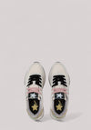 SCARPE DONNA STARGIRL GLITTER LOGO BIANCO PANNA