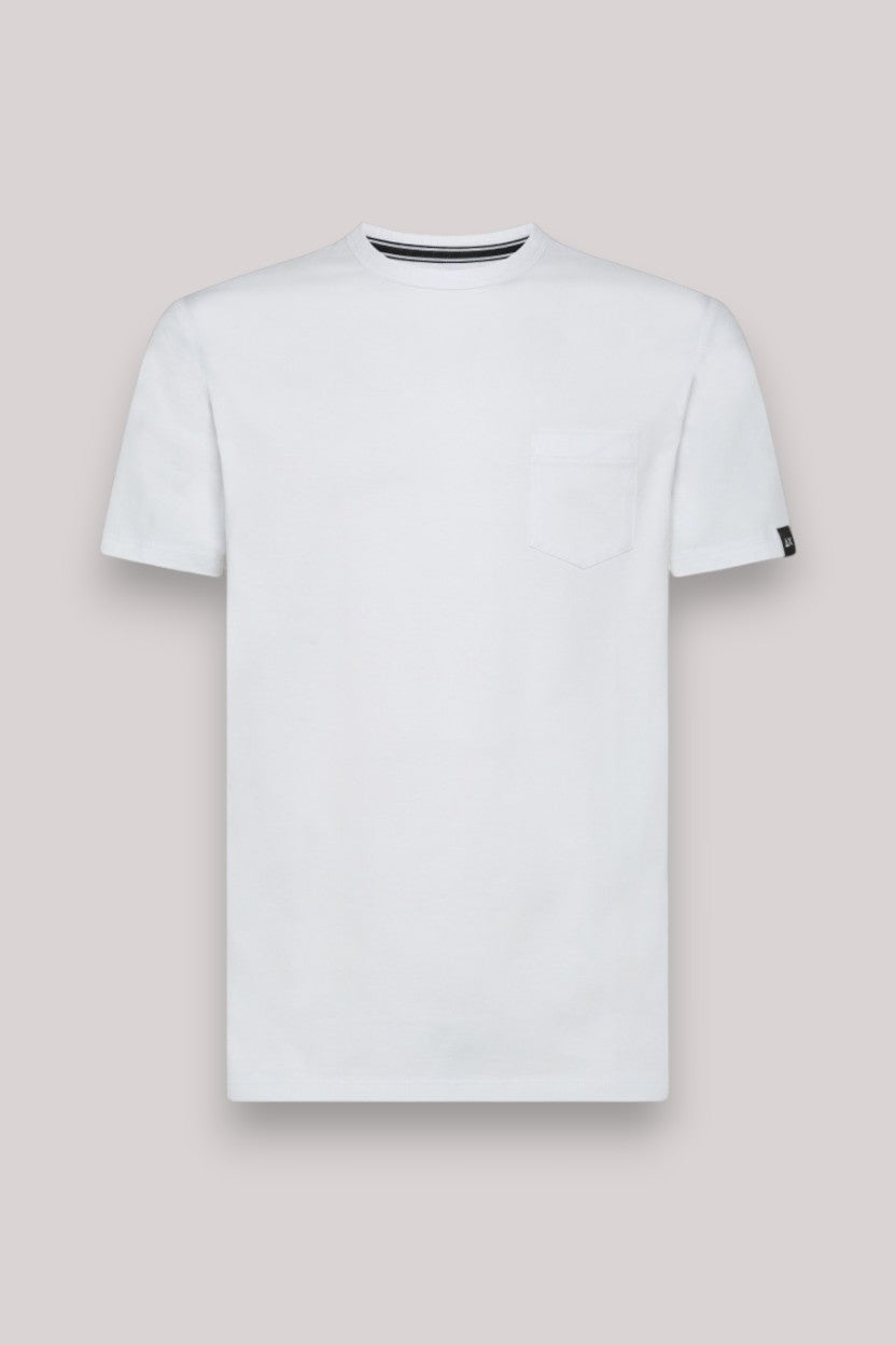 T-SHIRT UOMO CON TASCHINO BIANCO - T32119 01 - Linassi