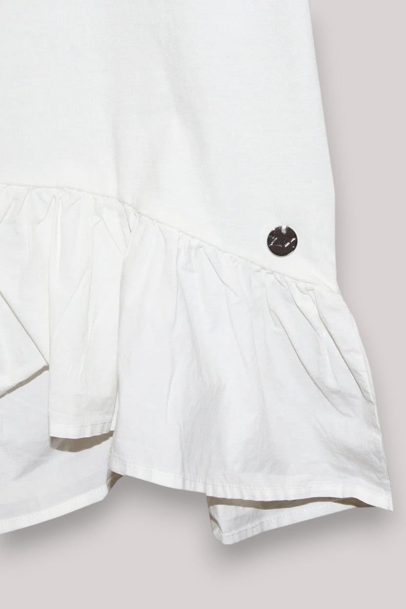 T-SHIRT DONNA IN COTONE PORCELLANA - T32211 39