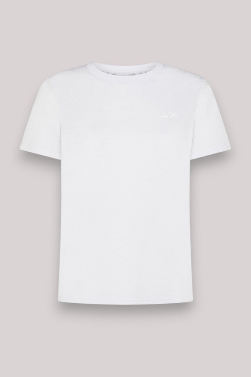 T-SHIRT DONNA IN JERSEY DI COTONE BIANCO - Linassi