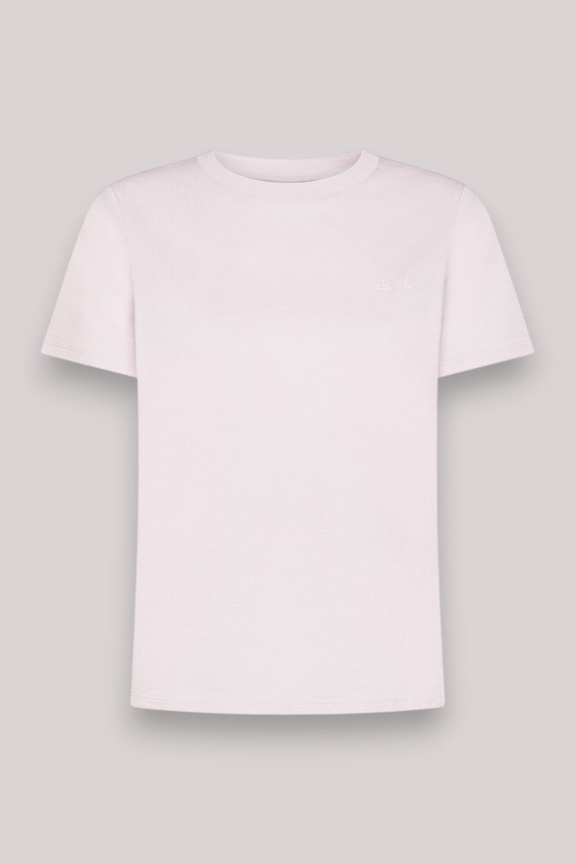 T-SHIRT DONNA IN JERSEY DI COTONE ROSA - Linassi