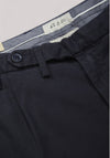 PANTALONE UOMO MISTO LINO SLIM FIT CON PINCES BLU NAVY