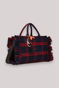 BORSA DONNA CALI MIDI BAG CHECK ROUCHES ROSSO FUOCO