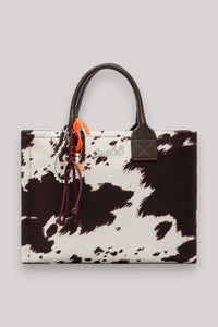 BORSA DONNA CALI MIDI BAG ANIMALIER CACAO/BIANCO
