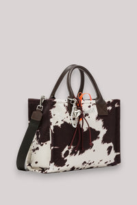BORSA DONNA CALI MIDI BAG ANIMALIER CACAO/BIANCO