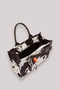 BORSA DONNA CALI MIDI BAG ANIMALIER CACAO/BIANCO