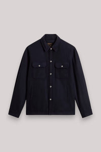 GIUBBINO UOMO BLUE HUNTING - WOOL CHECK ALASKAN SHIRT - Linassi