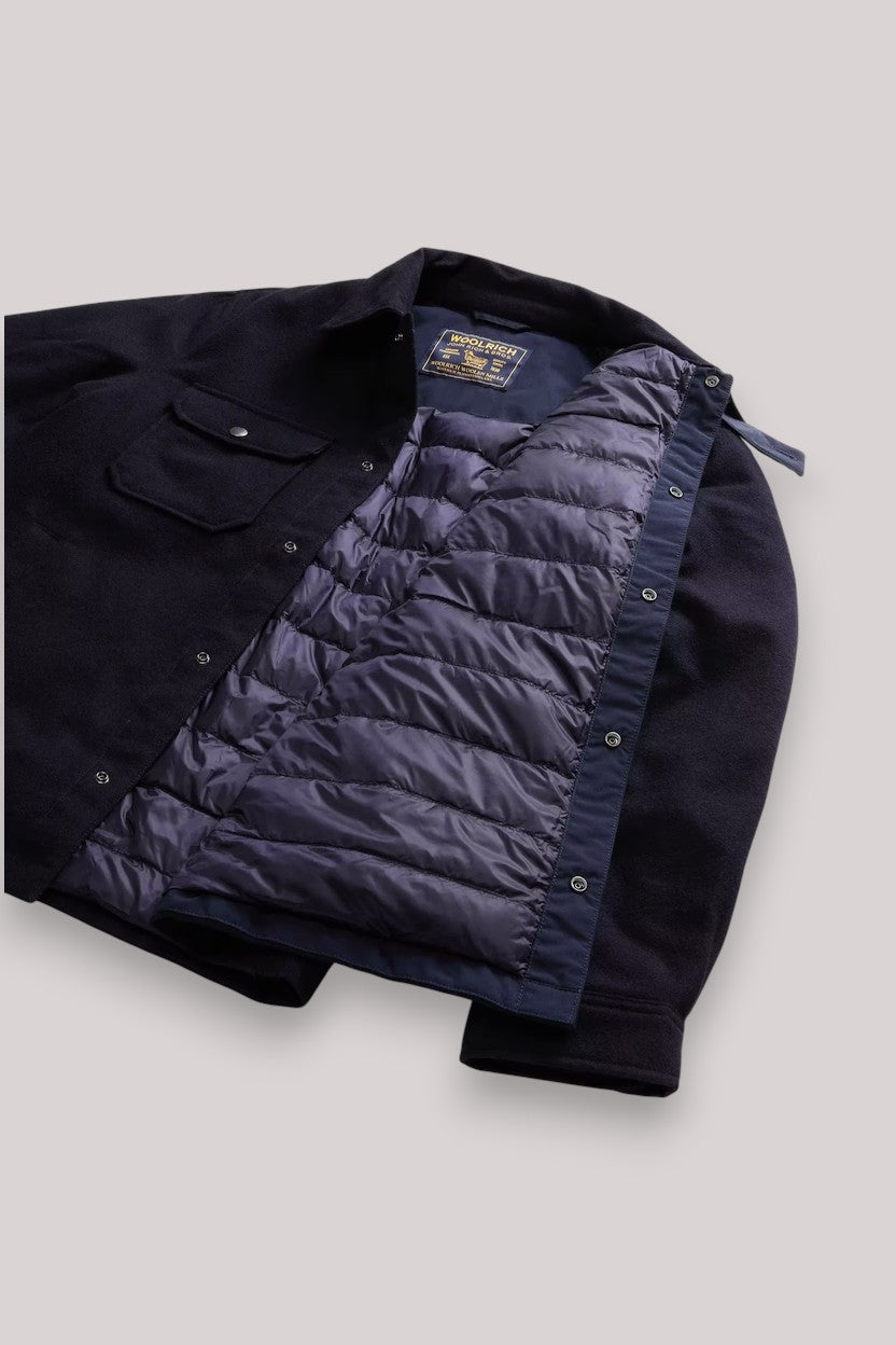 GIUBBINO UOMO BLUE HUNTING - WOOL CHECK ALASKAN SHIRT - Linassi