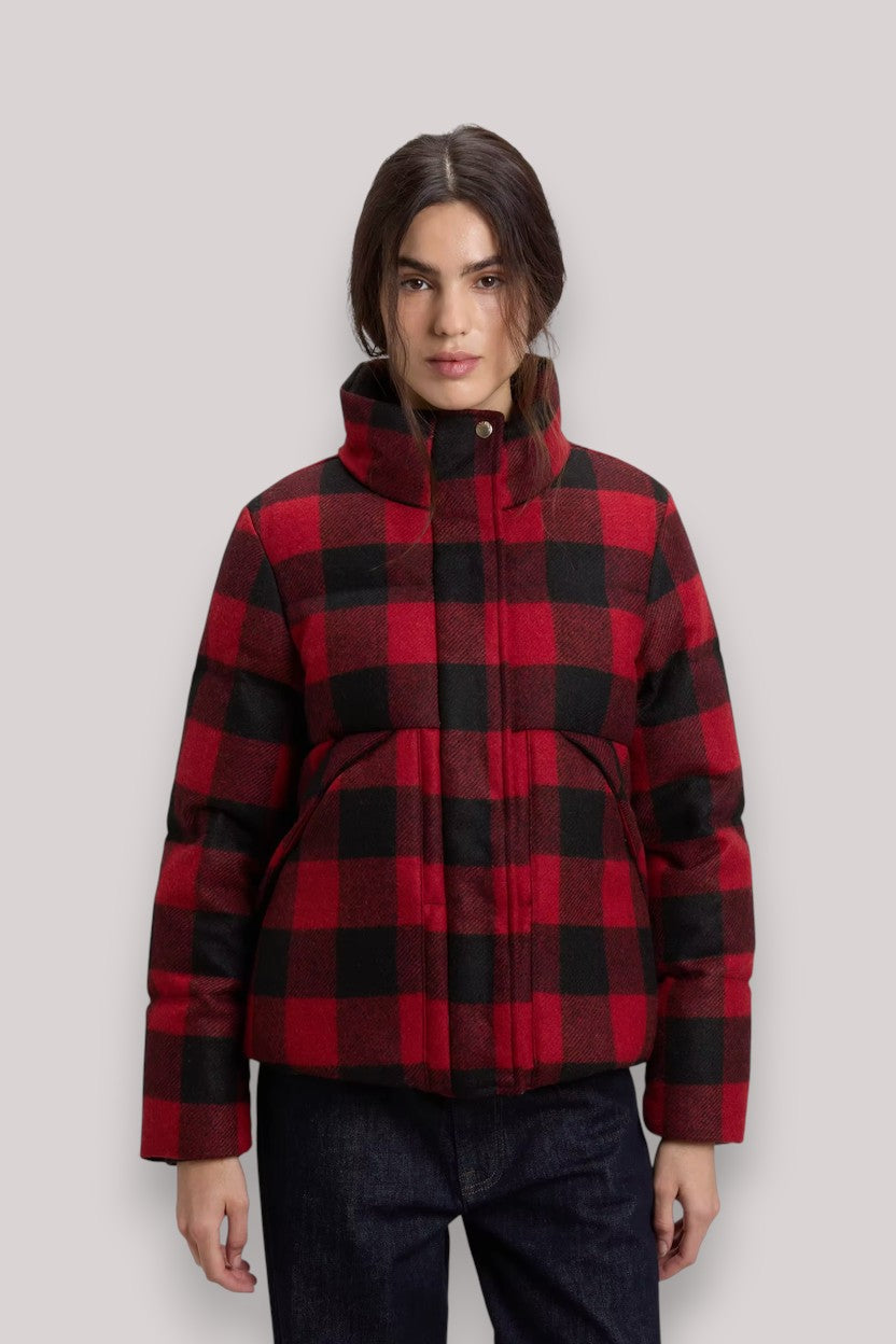 GIACCONE DONNA RED BUFFALO - WOOL PUFFER JACKET - Linassi