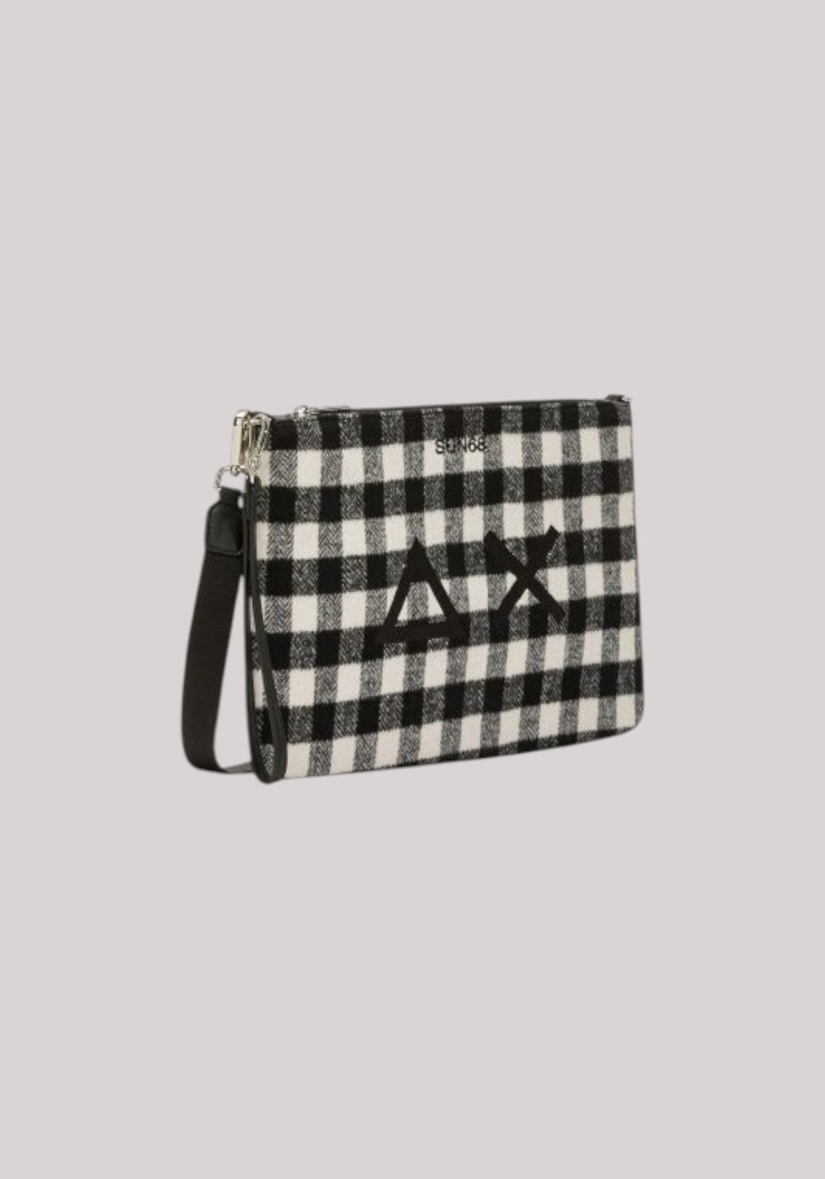 POCHETTE DONNA TARTAN NERO