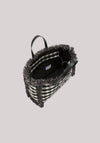 BORSA DONNA CALI MIDI TARTAN NERO