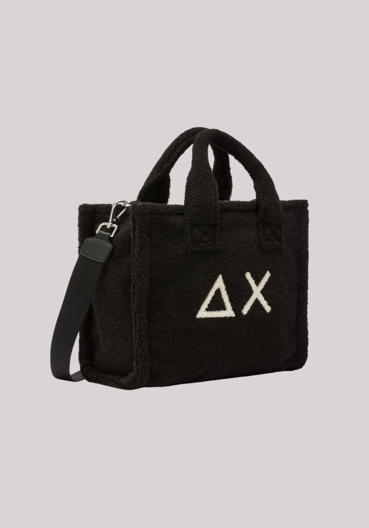 BORSA DONNA MIDI IN TEDDY NERO