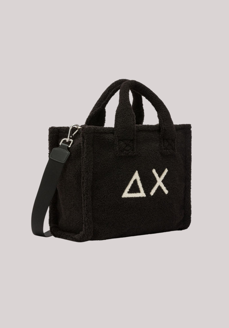 BORSA DONNA MIDI IN TEDDY NERO