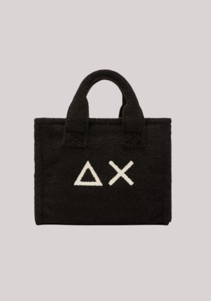 BORSA DONNA MIDI IN TEDDY NERO