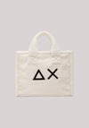 BORSA DONNA MIDI IN TEDDY BIANCO PANNA