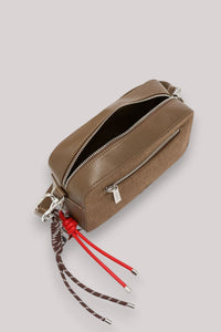 BORSA DONNA CAMERA BAG VELVET CORDUROY BEIGE SCURO