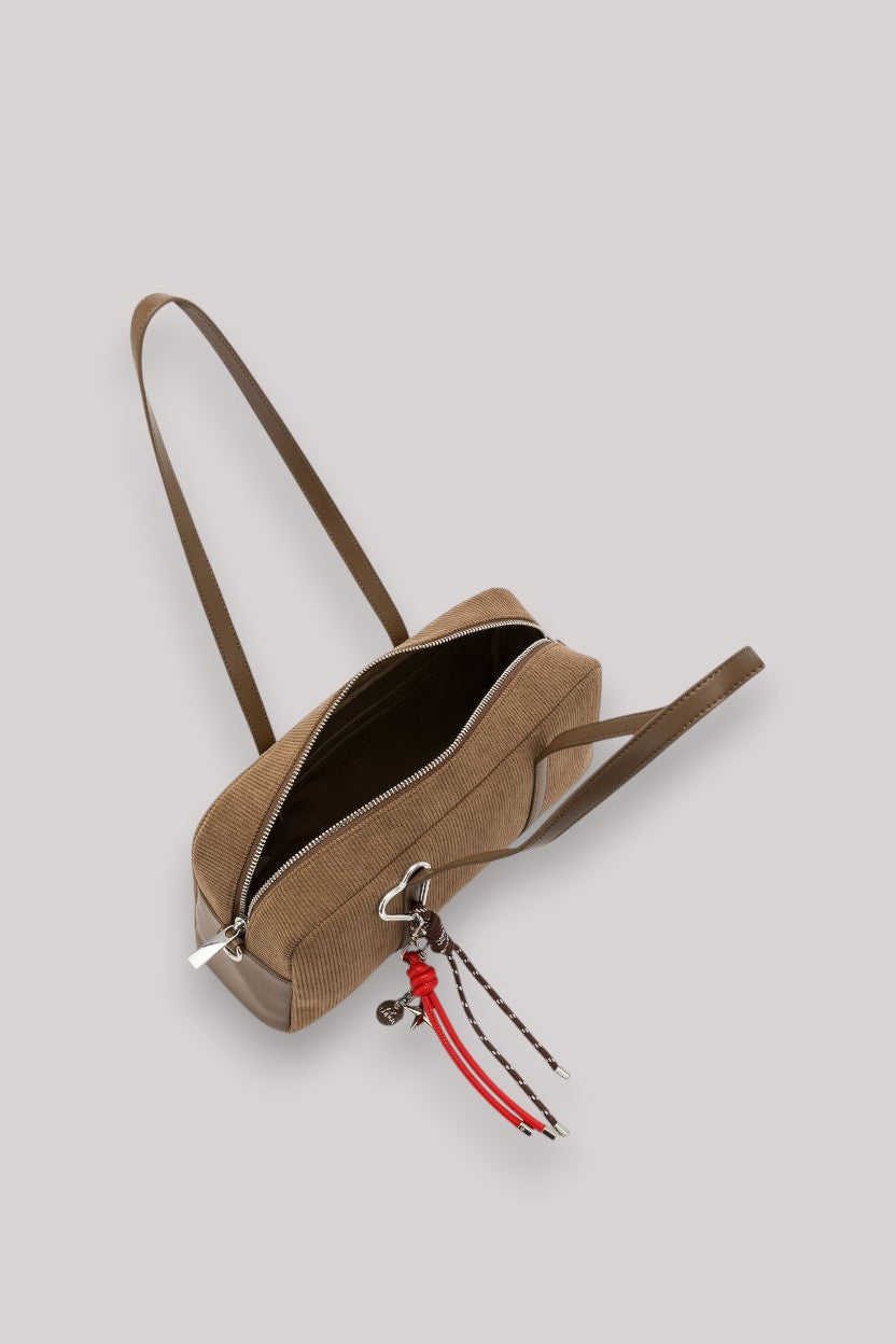 BORSA DONNA CASE BAG CORDUROY BEIGE SCURO