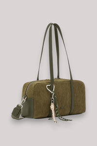 BORSA DONNA CASE BAG CORDUROY MILITARE SCURO