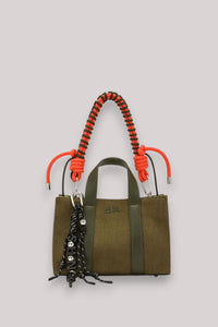 BORSA DONNA MINI BAG VELVET CORDUROY MILITARE SCURO