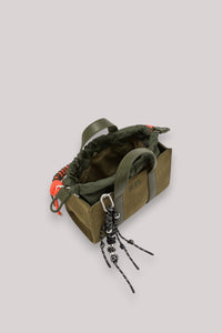 BORSA DONNA MINI BAG VELVET CORDUROY MILITARE SCURO