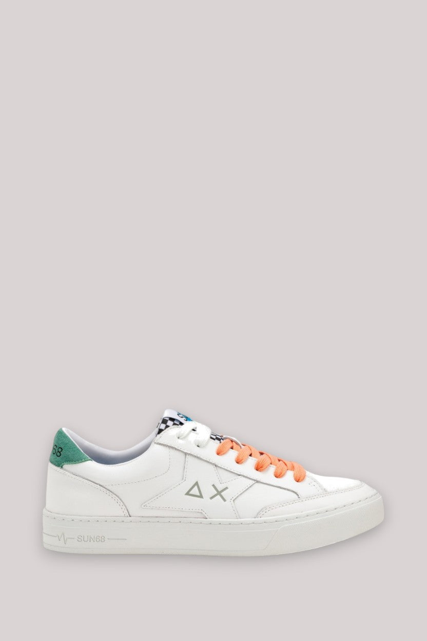 SCARPE UOMO SNEAKERS BIANCO VERDE SALVIA - SKATE Z32125 00184
