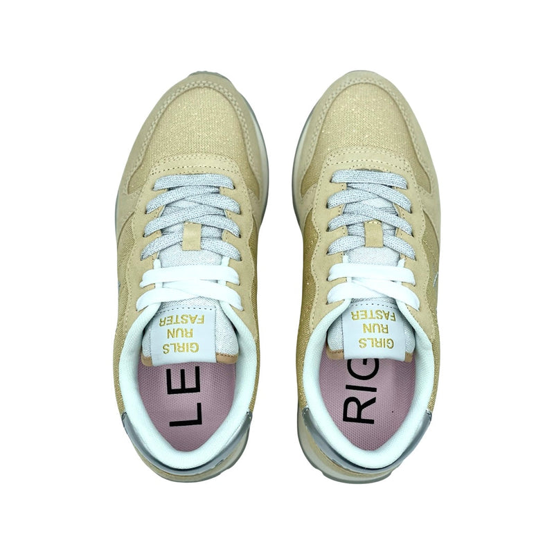 SCARPE DONNA SNEAKERS ORO - ALLY GLITTER MESH Z32203 43 - Linassi