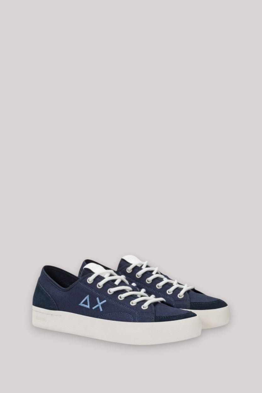SCARPE UOMO CANVAS NAVY BLUE - Linassi