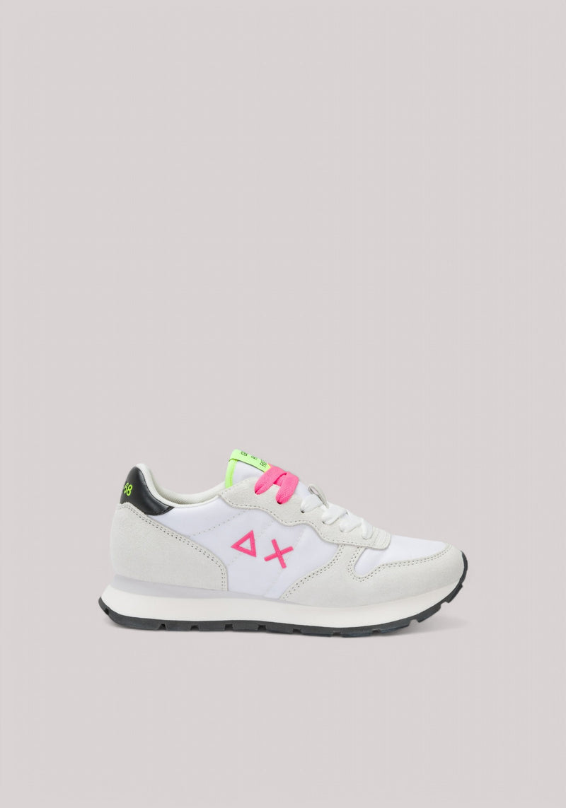 SCARPE DONNA ALLY SOLID NYLON BIANCO/FUXIA FLUO